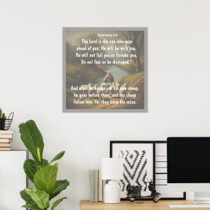 Póster Señor Buen Pastor Ve Antes Que Tú Escritura Bíblic