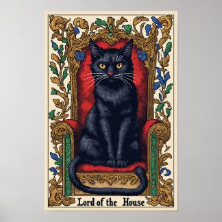 Póster Señor de la casa - Gato negro