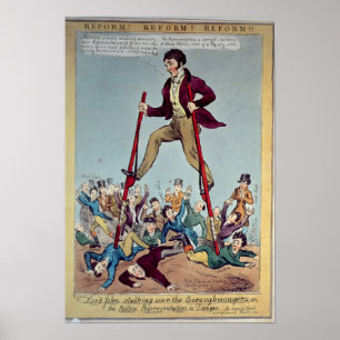 Póster Señor Juan Stalking sobre el Boroughmongers