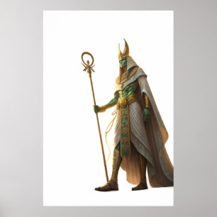 Póster Señor Osiris de la Eternidad Dios Egipcio del Rena