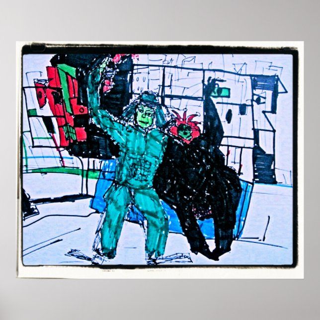 Póster señor verde. (Frente)