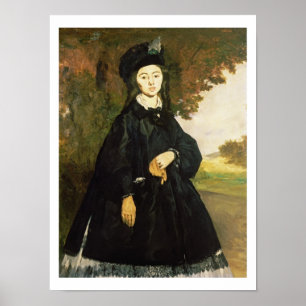 Póster Señora Brunet de Manet el  