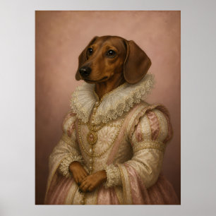 Póster Señora Dachshund