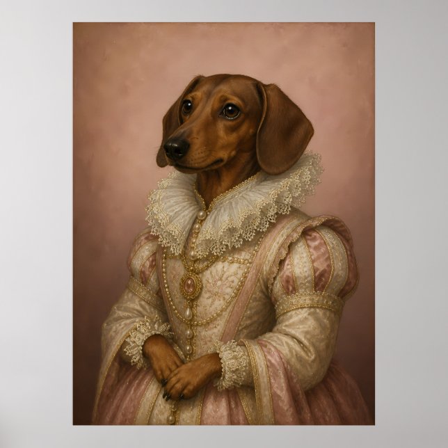 Póster Señora Dachshund (Frente)