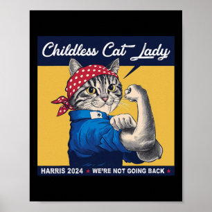 Póster Señora de gatos sin hijos no vamos a regresar Kama