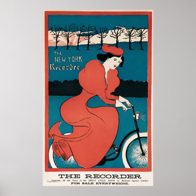 Póster Señora de la bicicleta (Frente)