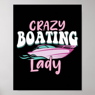 Póster Señora de la navegación loca - Amante de los barco