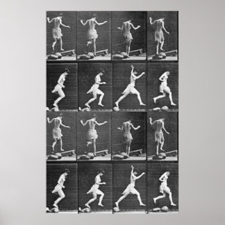 Póster señora de muybridge saltando