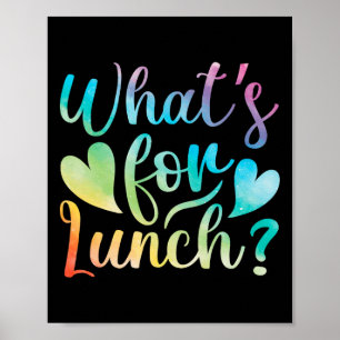 Póster Señora del almuerzo ¿Qué hay para almorzar? Tripul