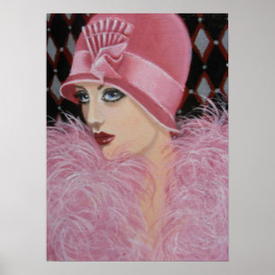 PÓSTER SEÑORA DEL ART DÉCO