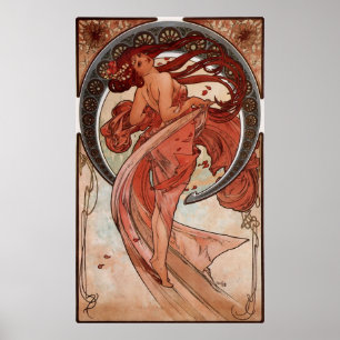Póster Señora del baile de Alfonso Mucha