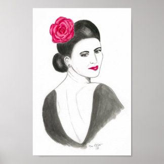 Póster Señora flamenca