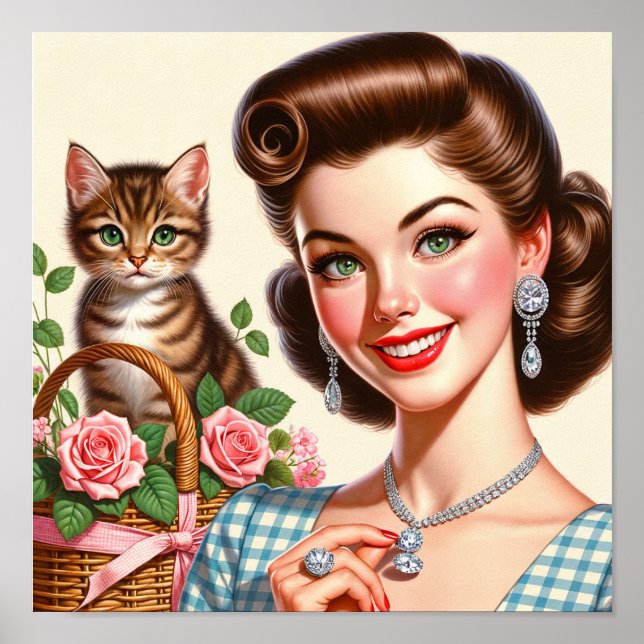 Póster Señora Gata Adorable (Frente)