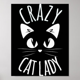 Póster Señora Gata Loca Divertida Mamá Peluda Día de la M