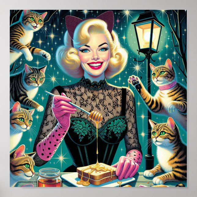 Póster Señora Gatos (Frente)