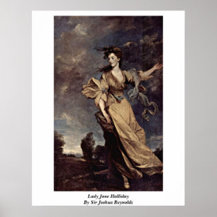 Póster Señora Jane Halliday By sir Joshua Reynolds