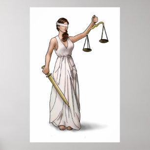 Póster Señora Justice Illustration