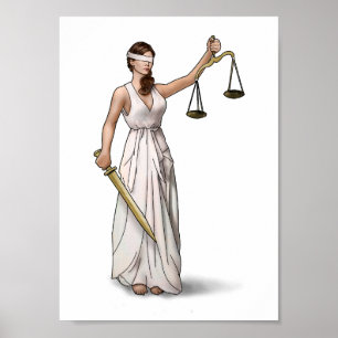 Póster Señora Justice Illustration