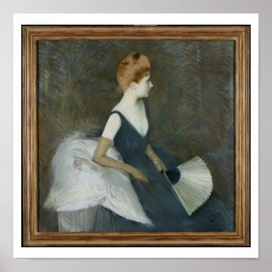 Póster Señora Marta Le Tellier Sitting en un sofá