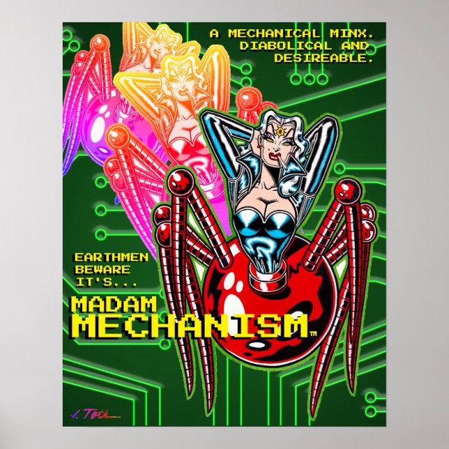 Póster Señora Mecanismo™/Cuidado  (Frente)