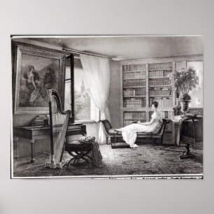 Póster Señora Recamier en el Abbaye-aux.-Bois
