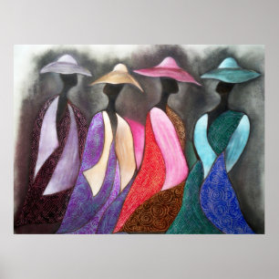 Póster Señoras africanas de la iglesia