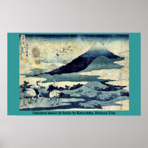 Póster Señorío de Umezawa en Soshu por Katsushika,
