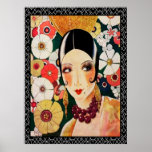 Póster Senorita Art Deco<br><div class="desc">Si elige descargar, Su tienda Walgreen local hace posters de su descarga en diferentes tamaños y en varias texturas a un precio muy bueno. A veces con un descuento. Un consejo de mi amigo estadounidense. Para el Reino Unido, véase "Digital Printing" en línea. Me encanta esta imagen vintage con sus...</div>