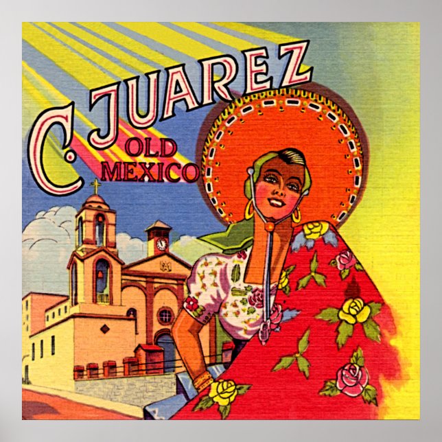 Póster Senorita española de Ciudad Juárez (Frente)