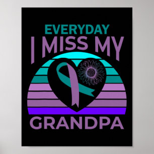 Póster Señorita mi abuelo corazón para la conciencia del 
