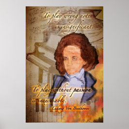 Póster Sensación de Beethoven (Pintura Digital Original)