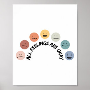 Póster Sensación De Bien Caras Emocionales Awarene De Sal