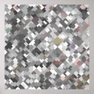Póster Sensación de fondo gris de mosaico abstracto y bri