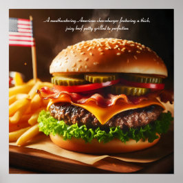 Póster Sensación de hamburguesa con estrella