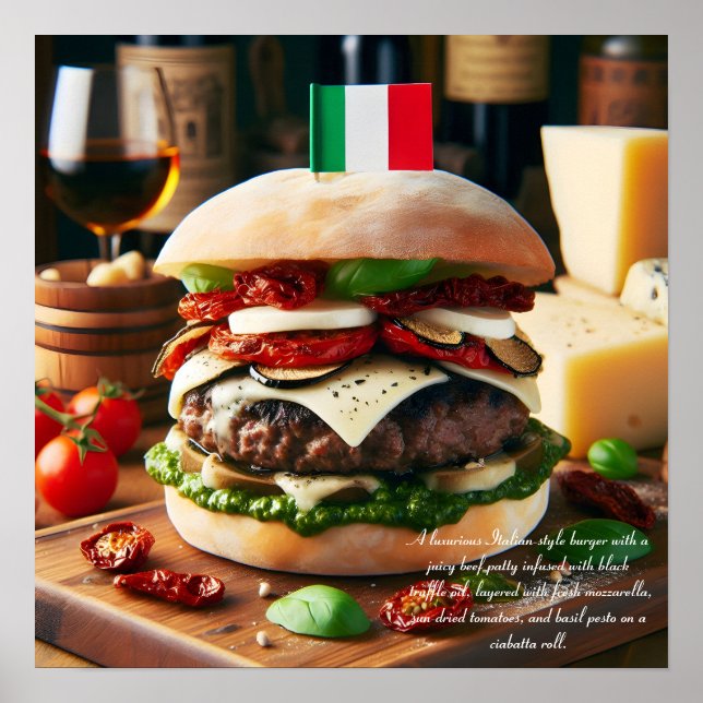 Póster Sensación de hamburguesa de Rapsodia romana (Frente)