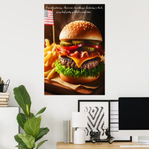 Póster Sensación de hamburguesas con estrella 24x36