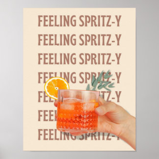 Póster Sensación de Poster de carrito de bar Spritzy