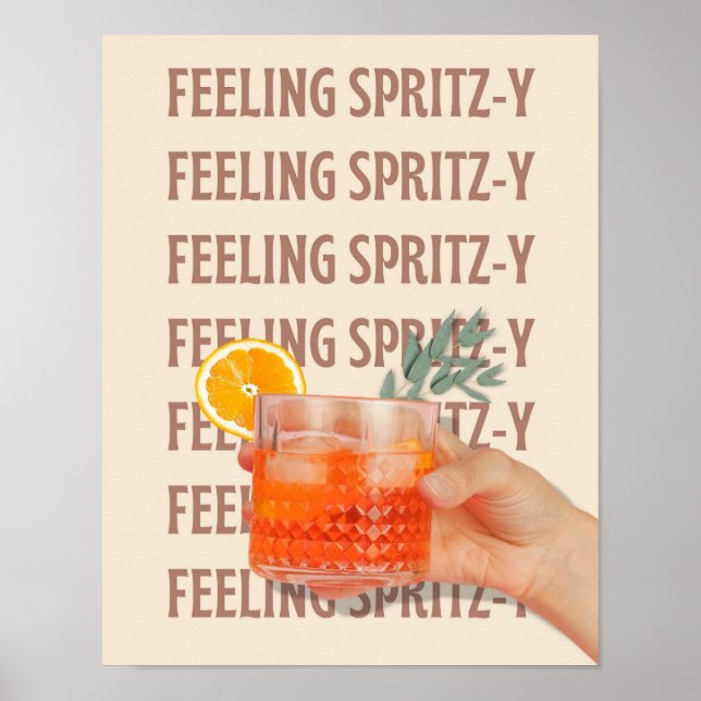 Póster Sensación de Poster de carrito de bar Spritzy (Frente)