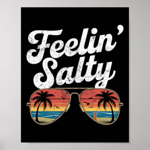 Póster Sensación Divertida Salada Playa Vintage Verano Va