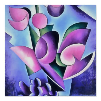 Póster Sensación púrpura de Calla Lily Resumen Arte