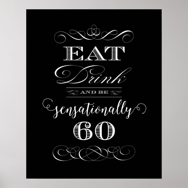 Póster Sensacionalmente 60 cumpleaños de regalo (Frente)
