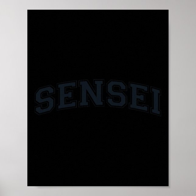 Póster Sensei Profesor de Artes Marciales Instructor de K (Frente)