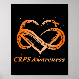 Póster Sensibilización Crps Dolor Crónico Naranja Cinta R