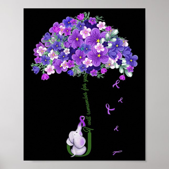 Póster Sensibilización, elefante lindo que recordaré por  (Frente)