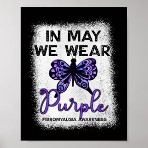 Póster Sensibilización En Mayo Usamos Mariposa Morada