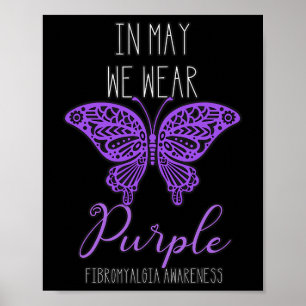 Póster Sensibilización En Mayo Usamos Mariposa Morada