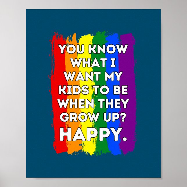 Póster Sensibilización LGBTQ Padres Mamá Papá Orgullo Les (Frente)