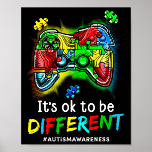 Póster Sensibilización sobre el autismo Hombres Niños Niñ