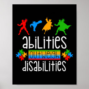 Póster Sensibilización sobre el autismo Las habilidades d