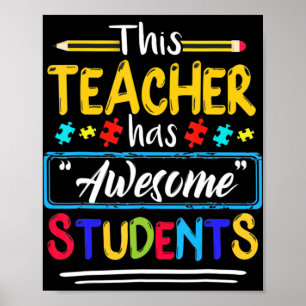 Póster Sensibilización sobre el autismo que este profesor